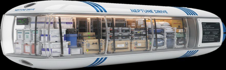 Neptune Drive cargo hold cutaway